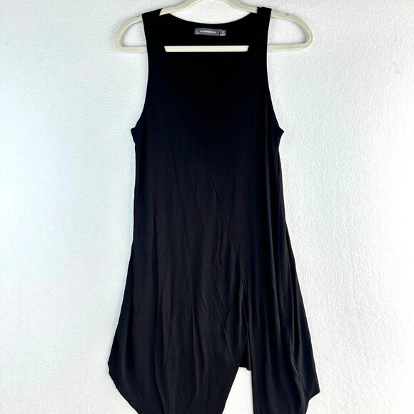 Alembika Dress Womens Size 1 Small Black Asymmetrical Lagenlook Grunge Layering - Picture 1 of 12